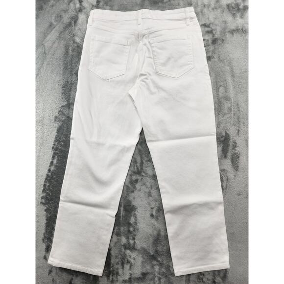 Ella Moss Jeans Womens 6/28 White High Waist Straight Leg Stretch Denim Ankle - Picture 3 of 13